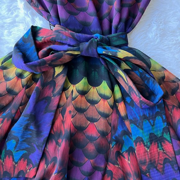 ALICE & OLIVIA Rainbow Ombre Ruffle Dress - Picture 8 of 15